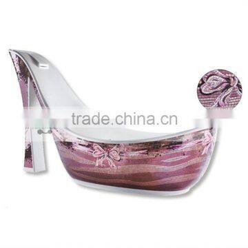 MB PBT-SH-P01 premium bathroom accessory foshan sanitaryware purple mosaic art shoe bathtub