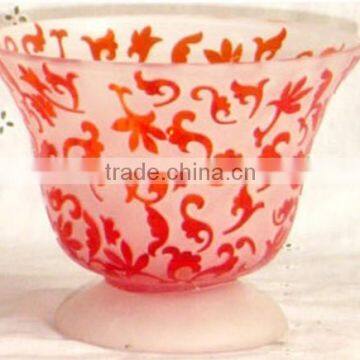 RED flowers galle vases