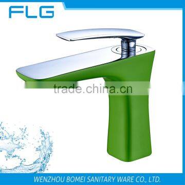 FLG100322 Green Colour Painting Single Handle Bathroom Basin Faucet