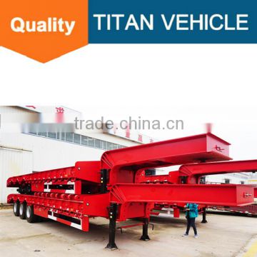 heavy equipment 50 tons 60 tons 80tons 100 tons 3 axle low bed truck semi trailer