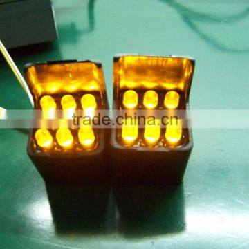 High Brightness 26mm Square Design Yellow LED Pixel Cluster Traffic Signal Light photo-2