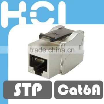 Network Solution RJ45 STP Female Connector Cat 6A Modular Keystone Jack