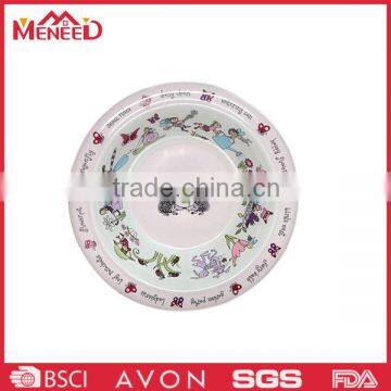 Houseware inside decals melamine ware round nice bowl