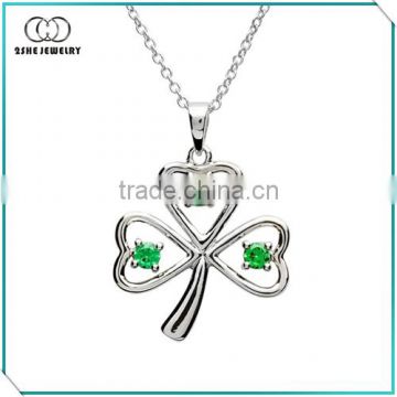 Top Quality Trifolium charm pendant necklace