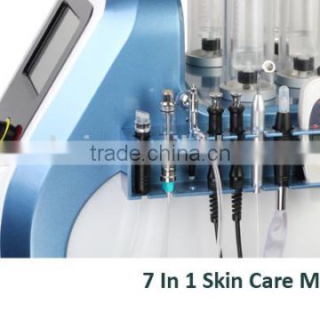 7 in 1 multifunction high frequency galvanic skin care hydra dermabrasion machine