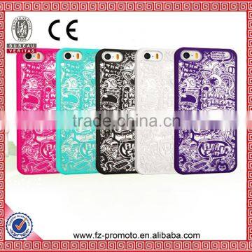 2016 New Arrive Romantic Flower 19 Design Painted Black Cover Case For Apple i Phone iPhone 6 6S 4.7"