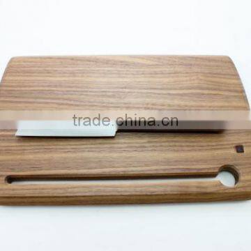 AJIGATAYA mini knife and walnut cutting board set Made in Japan