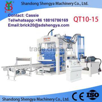 QT10-15 automatically baking-free concrete block machines China supplier best sale in africa