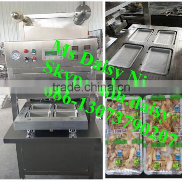 commercial vegetable tray sealing machine/plastic food tray sealing machine/plastic cup sealing machine