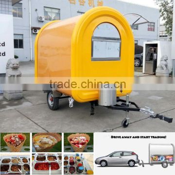 Mobile kitchen truck with stainless working table