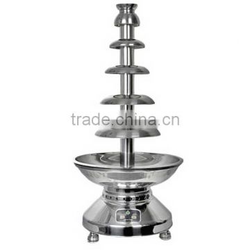 Full stainless steel auto control temperature 6tiers commercial chocolate fondue fountain