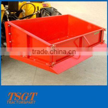 Farm tractor implement of transport bin