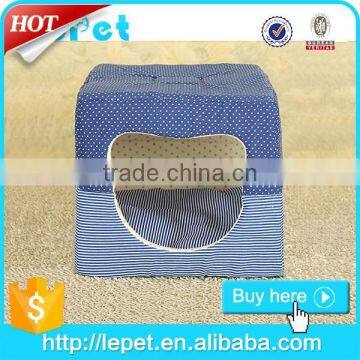 Double-use Soft Cozy Dog Bed Fabric Dog House photo-2