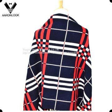 2016 Popular High Quality Winter Plaid Shawl With Sleeves photo-3