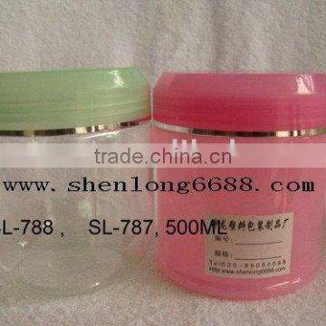 plastic cosmetic shampoo container and jars