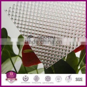 Prism Pattern Light Diffusion Polycarbonate Sheet Opal High Light Transmission 4mm