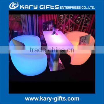 LED Lighting Plastic Coffee Table With rc Control and Battery AC Adapter Watorproof IP65