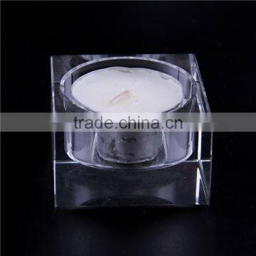Hot Sales Promotional Clear Squared Crystal Candle Holder photo-2