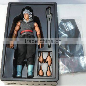 Plastic cartoon action figure,cool man with a sword,custom action figure/plastic toys for kids