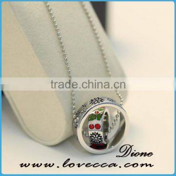 Merry Christmas Jewelry Gift Snowflake Christmas Double Ring Necklace ,Christmas Tree Neckalce photo-2