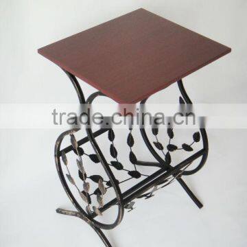 2014 New living room Metal frame magazine storage table sofa side table