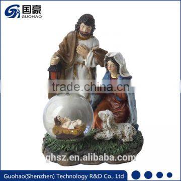 Souvenir of Holy Family Jesus Mary Joseph Waterglobe