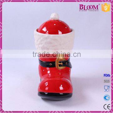 Unique Shoe Shaped Ceramic Christmas Gift Seal for Cookie Jar photo-4