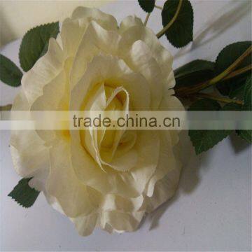 SJ20170002 yellow artificial silk flower rose bud