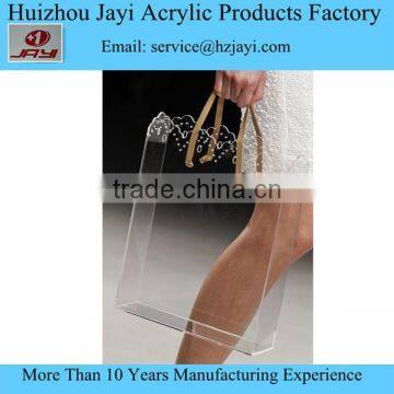 Alibaba China high quality clear acrylic lucite plastic woman hand bag 2015