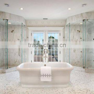 Oriental Glossy Surface Natural Stone High Supply Ability Jade White Marble Tile photo-2