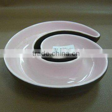 Ceramic sectional plate