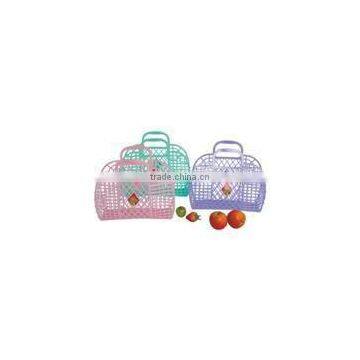 PE Plastic Basket With Handle/Storage Basket/food Basket photo-3