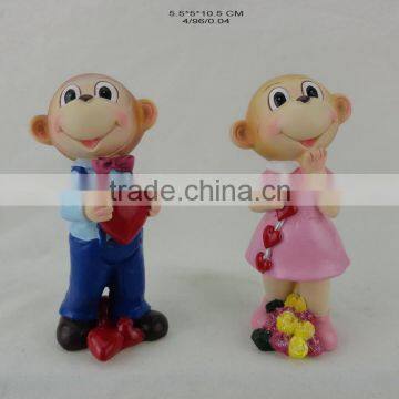 Resin Monkey Figurine for Valentine Decoration photo-3
