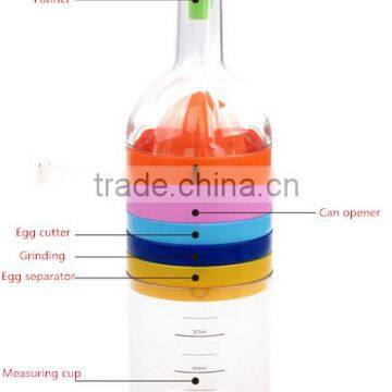Creative Bottle Shape 8 in 1 Multifunction Kitchen Tools Set