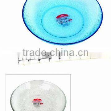 Glass food serving plate