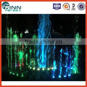 LED music dancing stainless steel round-shaped water fountain