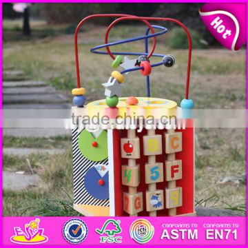 2017 New design funny children wooden beads toy W11B090