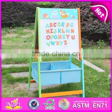 Best sale double-sided drawing board wooden learning toys for toddlers W12B102-S