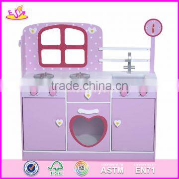 2017 New Products Children Cooking Set Wooden Pink Play Kitchen W10C263 photo-5