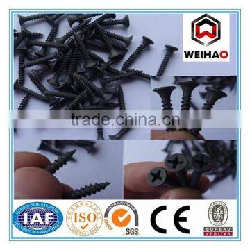 cross flat head black phosphate thread drywall screw