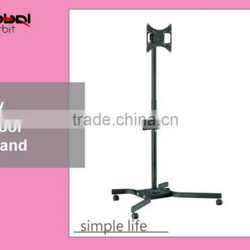 Movable LCD TV floor stand cart, height adjustable television mount bracket