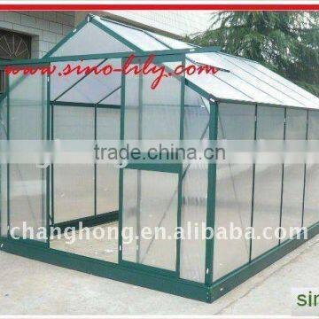 aluminum greenhouse without double doors two windows