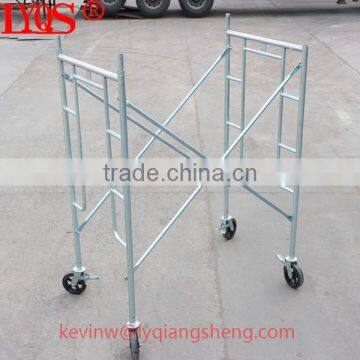 Steel tubular scaffolding walk-thru frames