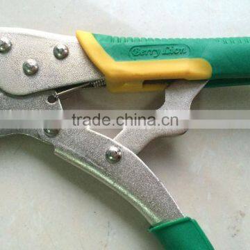 BERRYLION 10'' Soft Rubber Grip Round Jaw Pliers, Drop Forged Carbon Steel Locking Plier photo-5