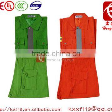97type Green Orange Comfortable Cotton Fire Fighting Security Uniform photo-3