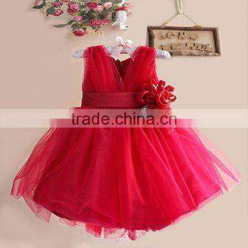 2015 Free Shipping Sleeveless Flower Girl Dancing Dress Party Baby Girl Christening Dress Kids Baby Birthday Christmas Dresses photo-6