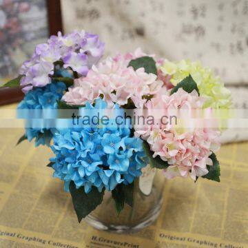 high quality wholesale silk flower handmade decorative branches hydrangea flowers bush