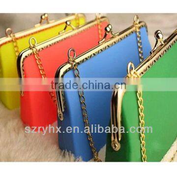 export candy bracelet metal frame silicone coin purse makeup bag