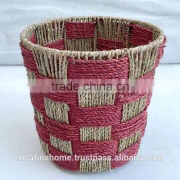 Round Sea Grass Storage Basket