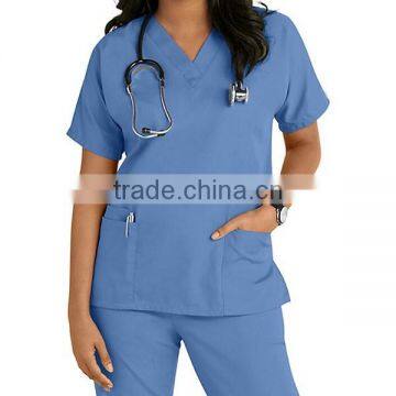 Polycotton Unisex Stylish Medical Scrubs Nursing Uniform photo-3
